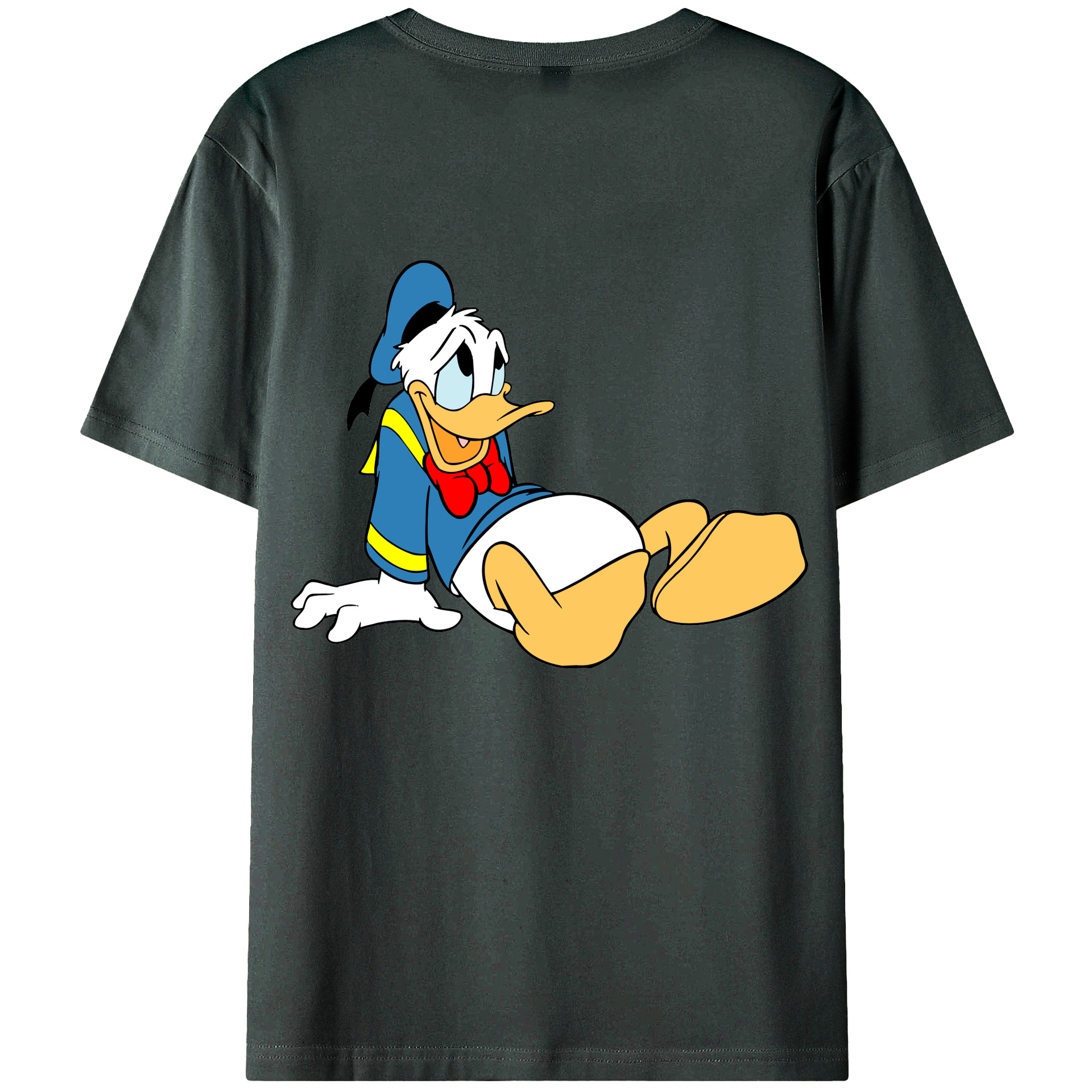 ミッキーマウス Mickey Mouse 綿100％ メンズ半袖Tシャツ（バックプリント） 通気性